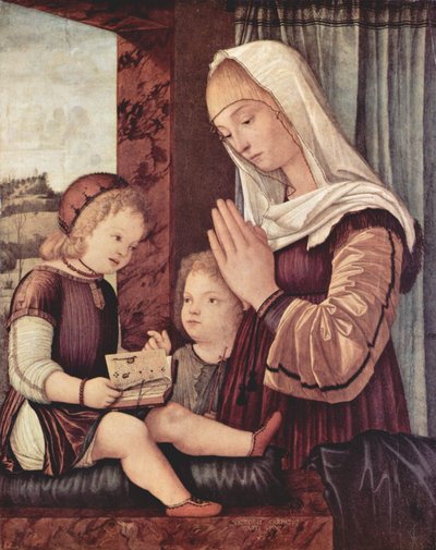 Mary and John the Baptist Adoring the Christ Child by Vittore Carpaccio